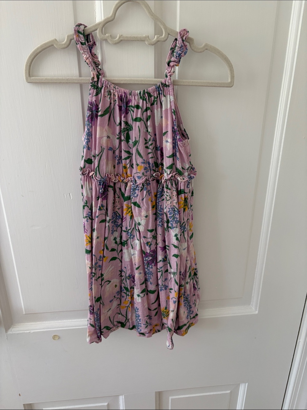 Old Navy Lavender Floral Sundress with Yellow and Green Accents